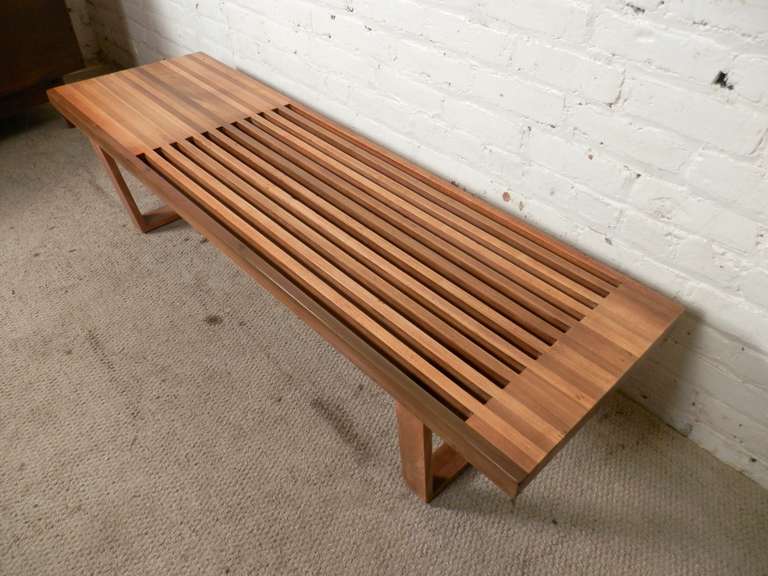Mid-Century Modern Exquisite George Nelson Style Bench