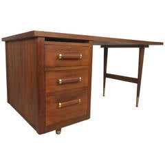American Walnut Single Pedestal Desk 6