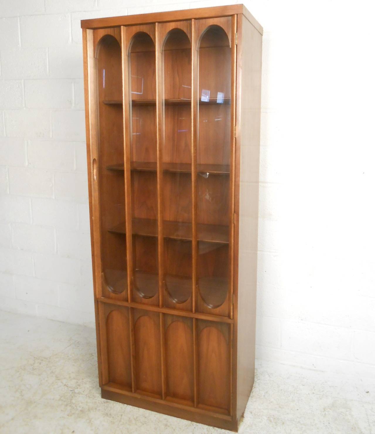 Mid Century Modern Broyhill Brasilia Curio Display Cabinet For