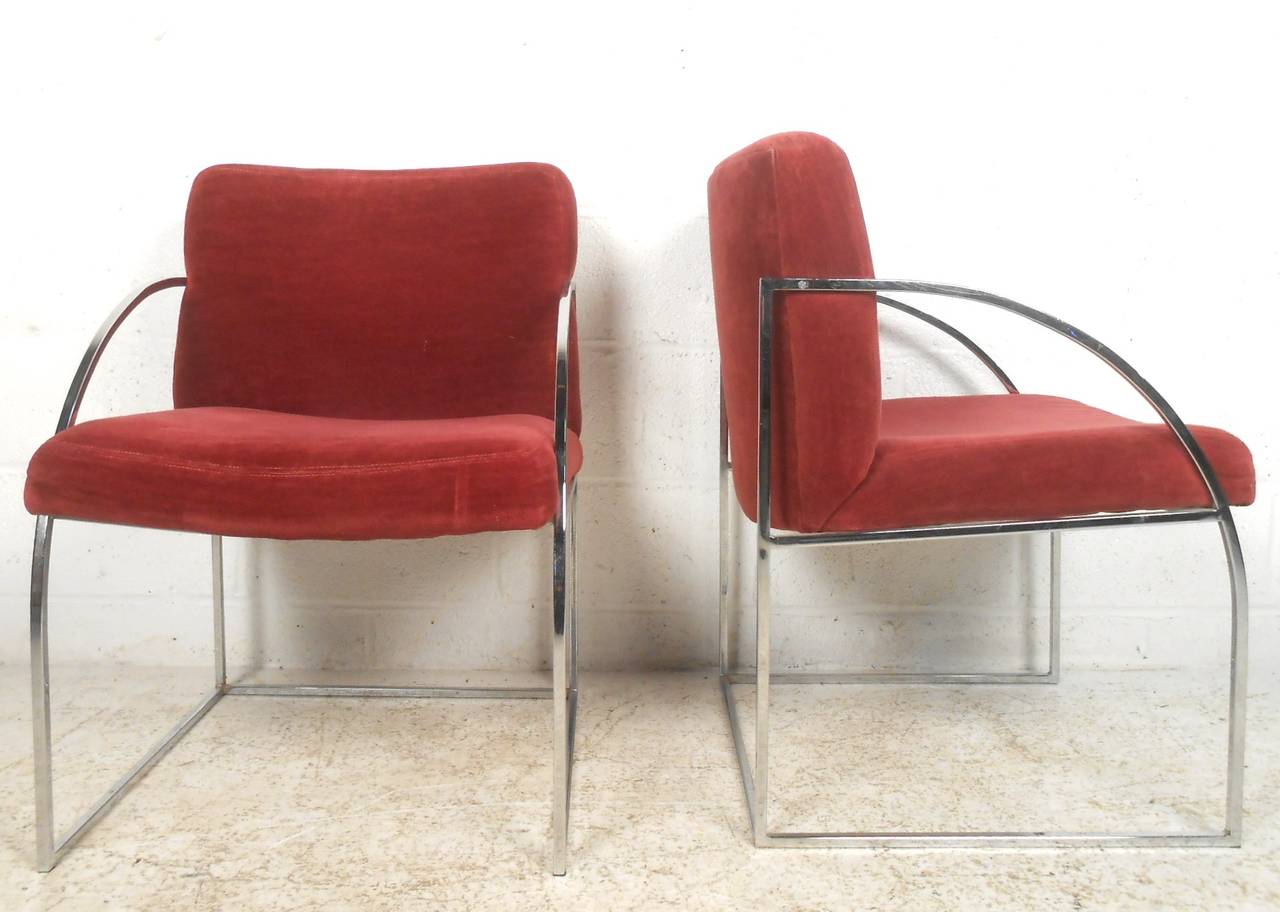 Set of Mid-Century Modern Milo Baughman for Thayer Coggin Dining Chairs In Good Condition In Brooklyn, NY