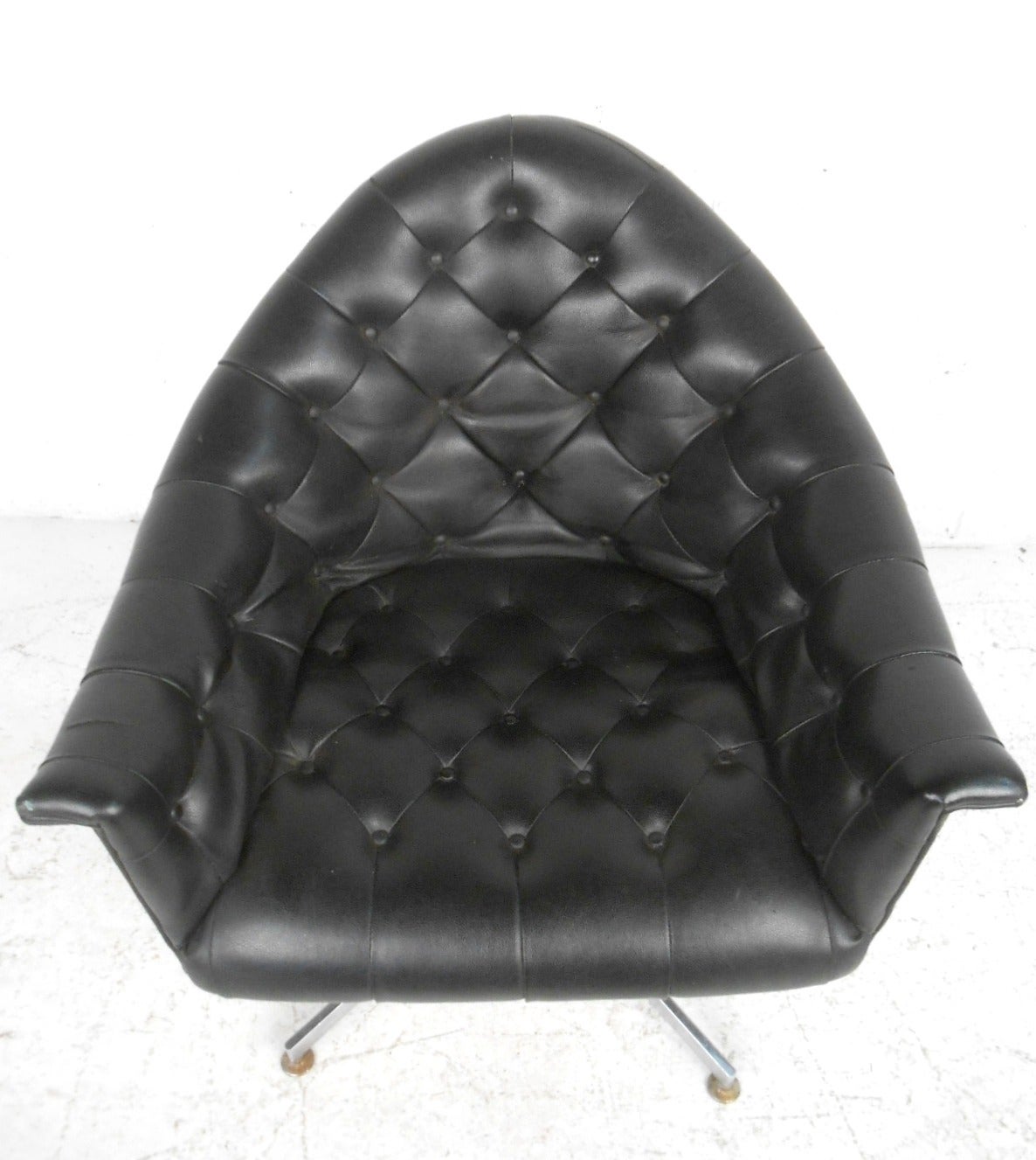Mid-20th Century Mid-Century Modern Adrian Pearsall Style Tufted, Swivel Desk Chair