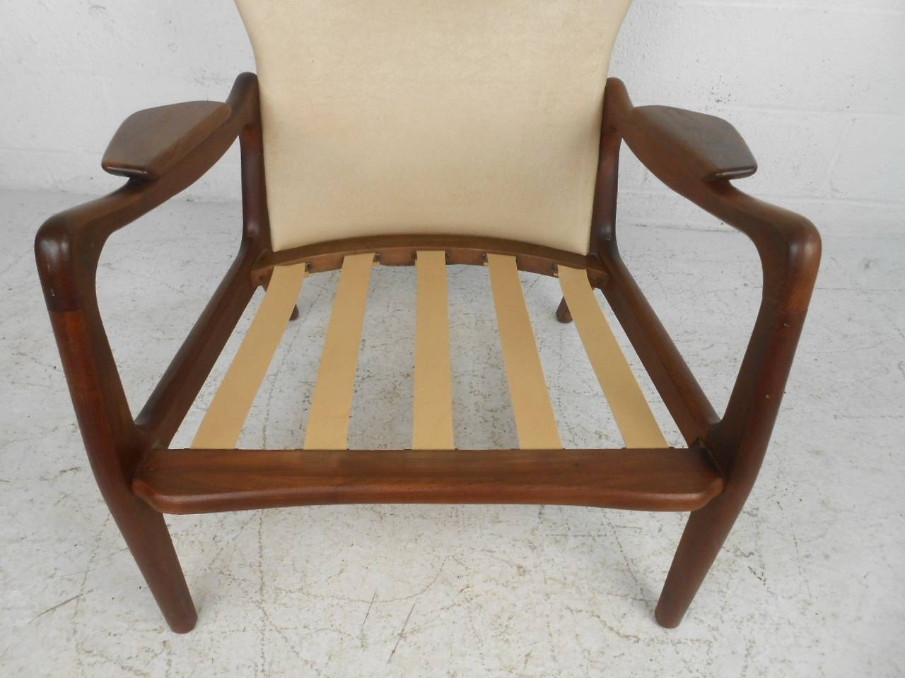 Wood Mid-Century Modern Adrian Pearsall Wingback Armchair For Sale