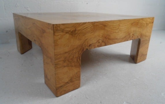 Late 20th Century Burl Wood Coffee Table