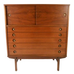 Mid-Century Walnut Gentlemans Chest