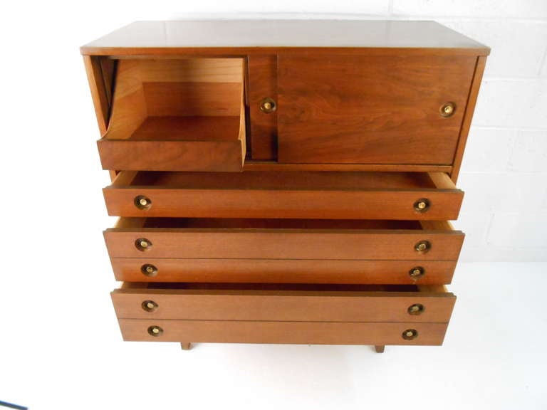 Mid-Century Walnut Gentlemans Chest