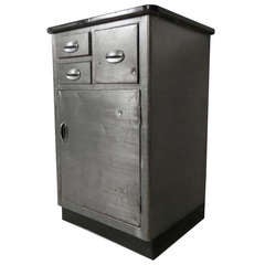 Mid Century Modern Metal Cabinet w/ Porcelain Top