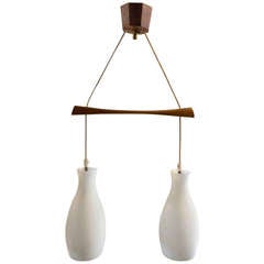 Uno and Osten Kristiansson Inspired Teak Pendant Lamp