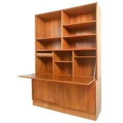 Gorgeous Mid-Century Modern Danish Teak Drop-Front Secretary Bookcase 9