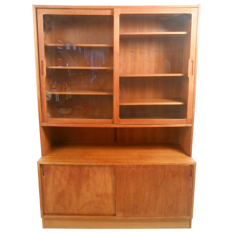 Mid Century Modern Danish Teak Curio Cabinet For Sale At 1stdibs