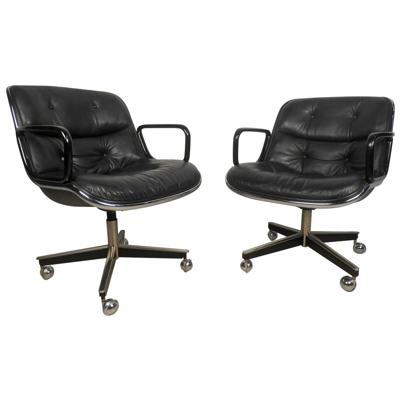 Pair of Mid-Century Modern Knoll Executive Chairs