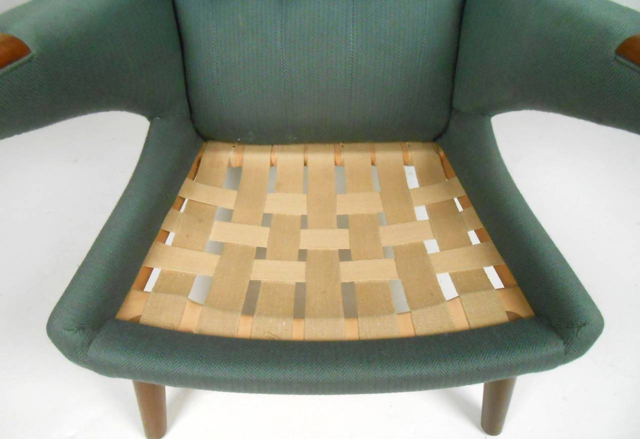 Mid-Century Papa Bear Chair with Matching Ottoman by Hans J. Wegner 2