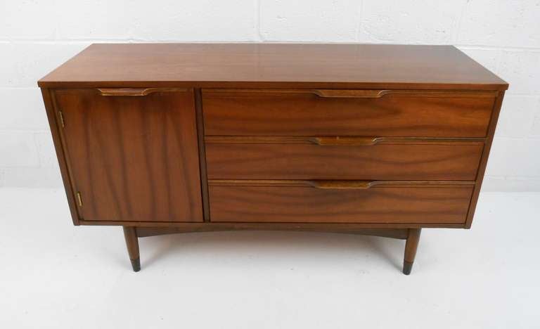 Mid-Century Modern Petite Credenza in Mid-Century Walnut