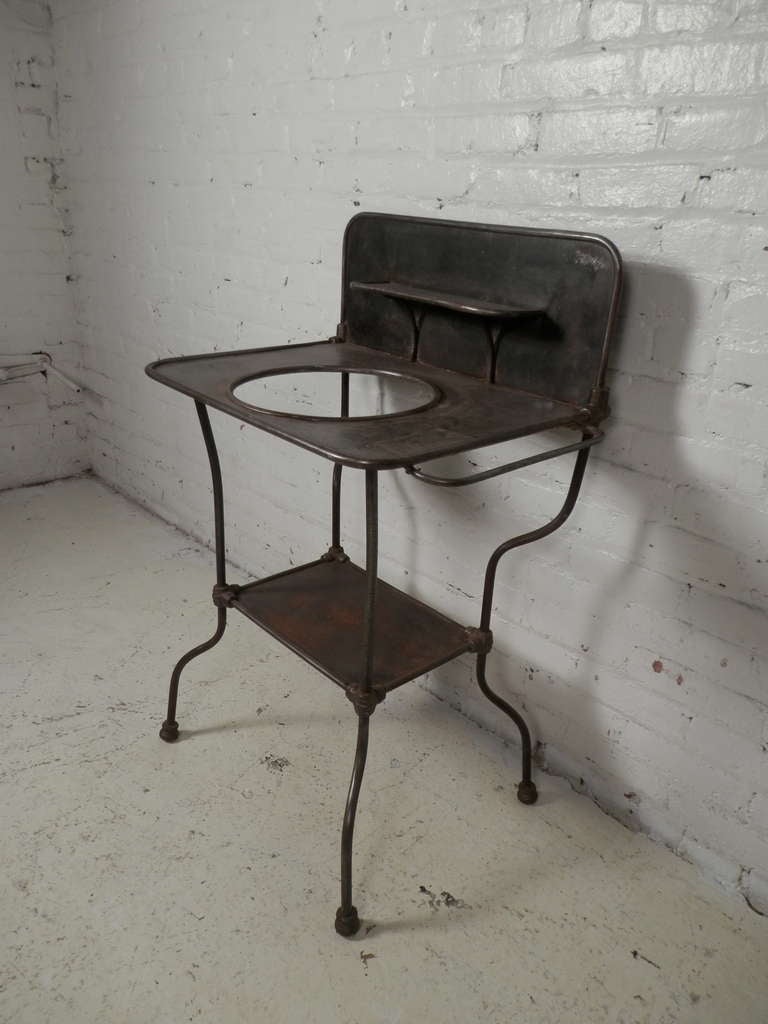 antique metal washstand