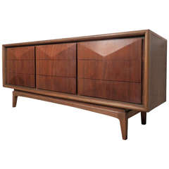 Exceptional Mid-Century Modern Dresser with Diamond Front