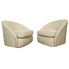 Mid-Century Modern Swivel Club Chairs 8