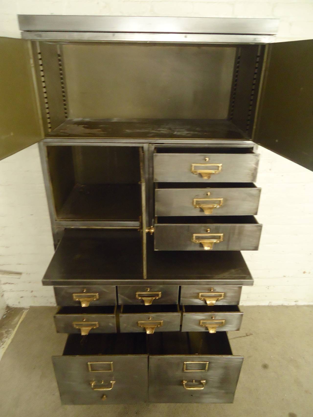 Massive Stack Metal File System by "Y and E" at 1stdibs