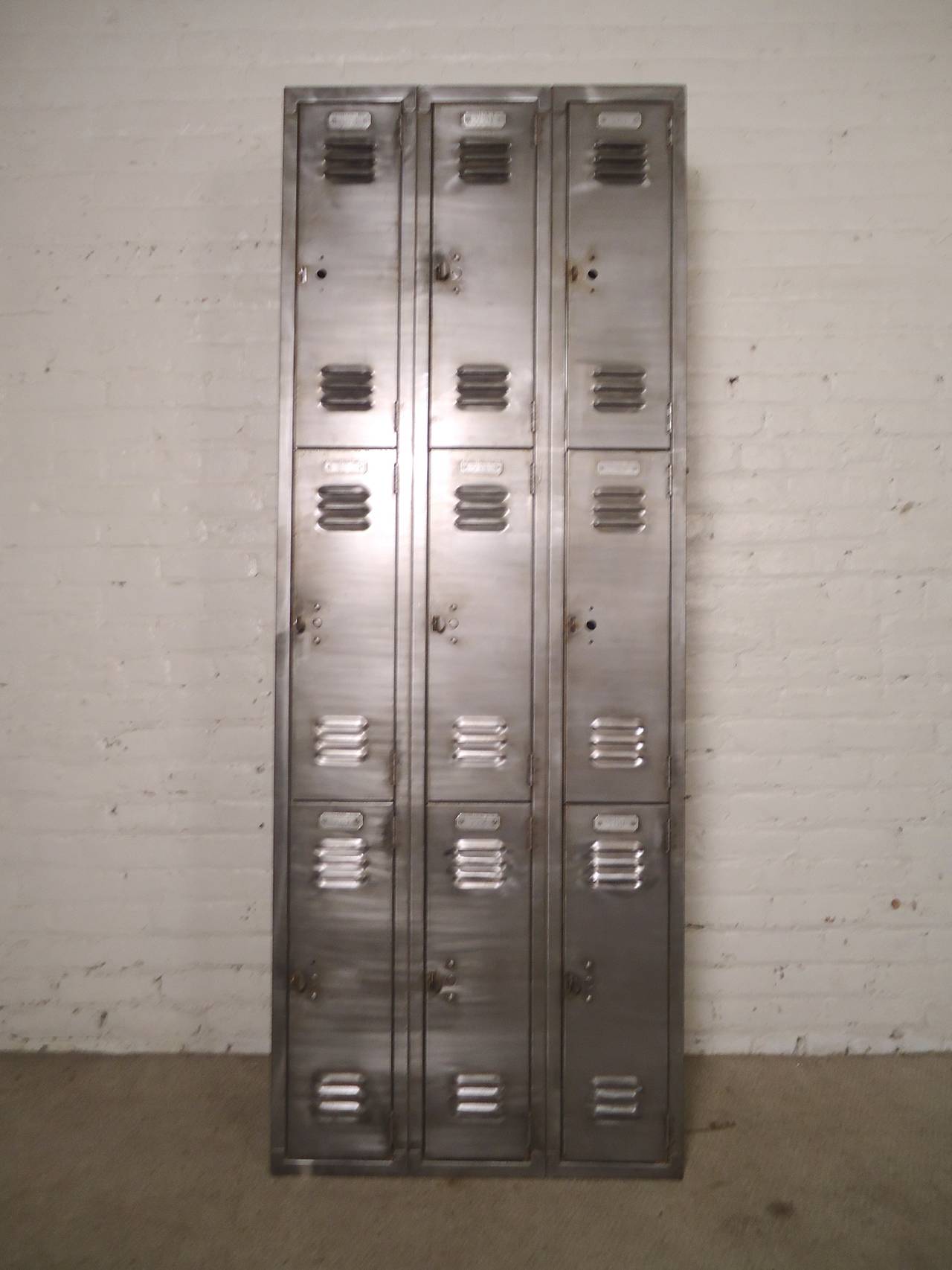 Mid-20th Century Tall Vintage Locker Unit