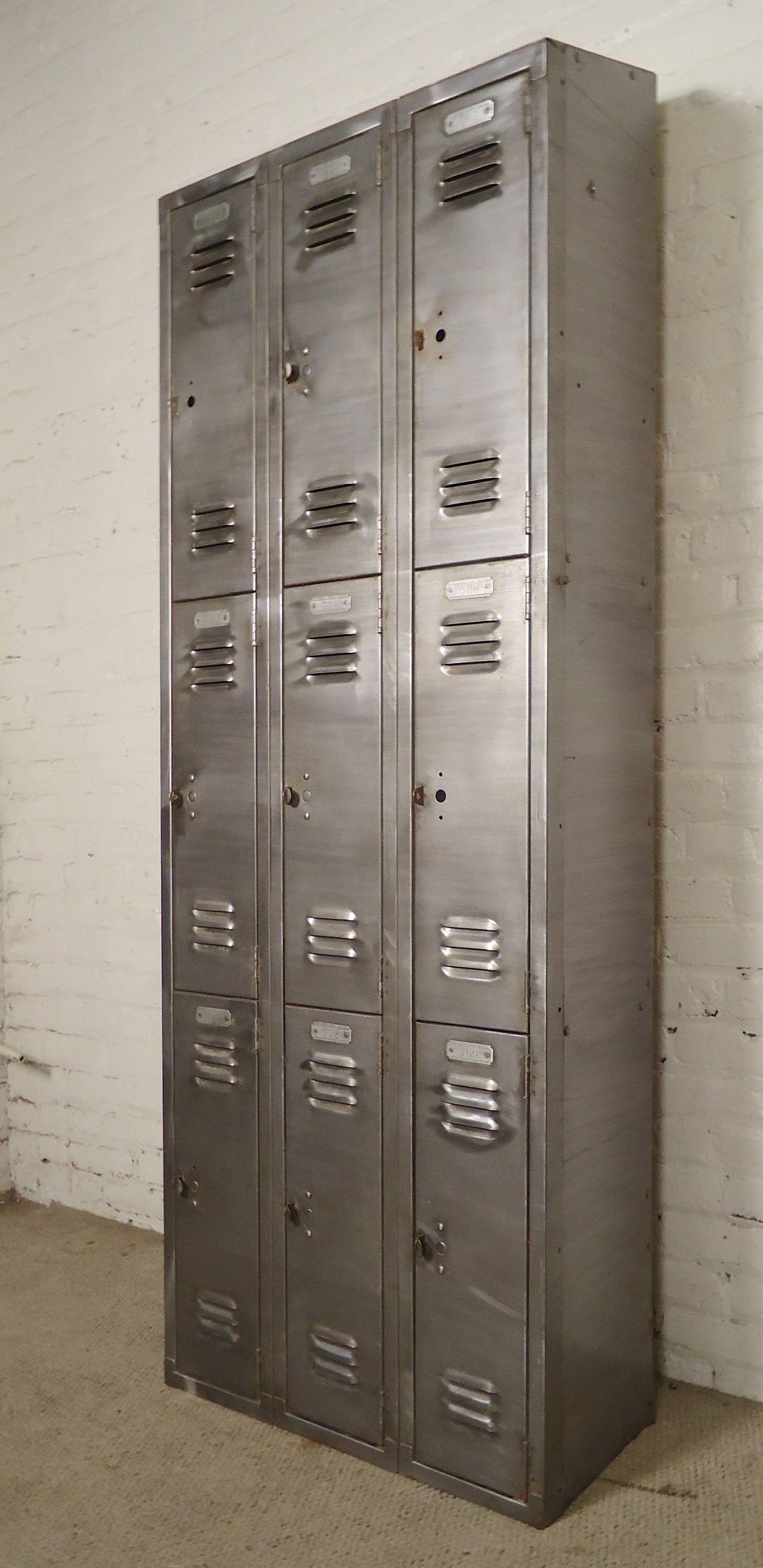 Industrial Tall Vintage Locker Unit