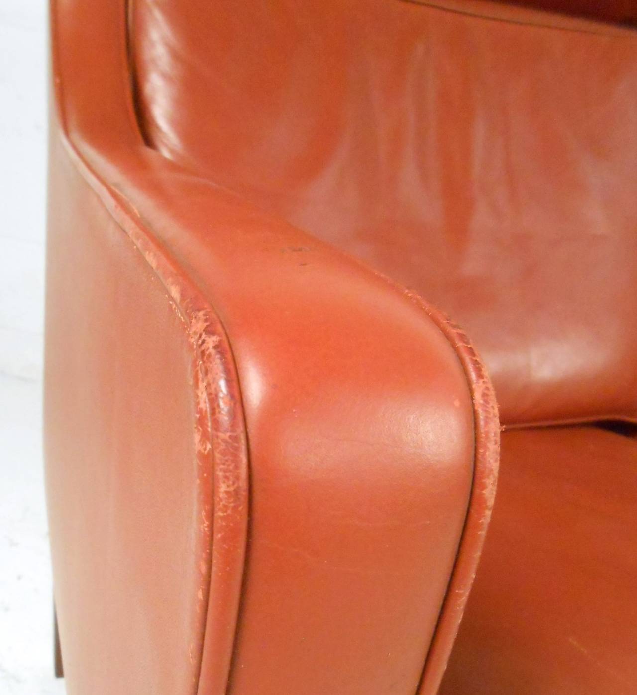 Mid-20th Century Vintage Modern Borge Mogensen Leather Loveseat Sofa