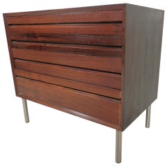 Vintage Danish Modern "Cado" Rosewood Four Drawer Nighstand