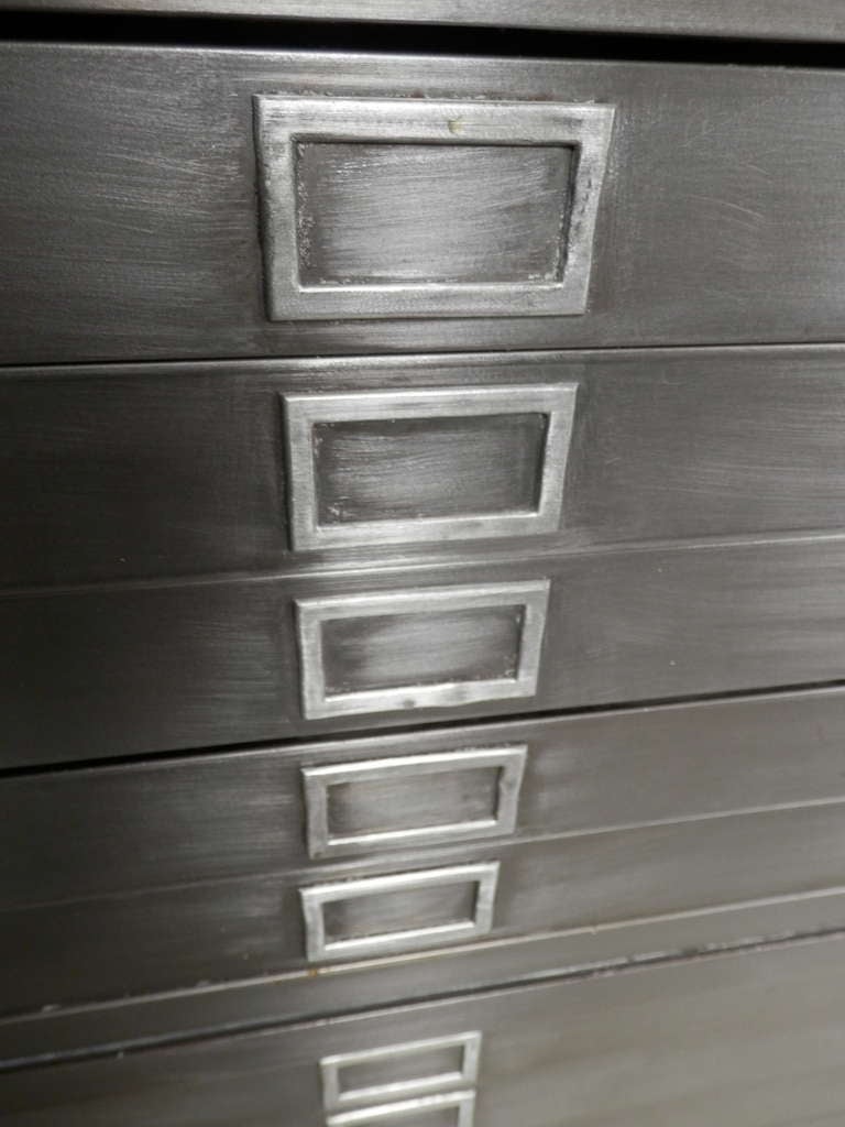 Industrial Metal Double Stack Flat File Cabinet 1