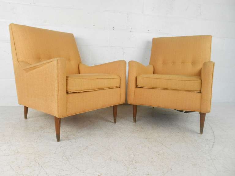 American Pair of Mid-Century Modern Armchairs by Rowe
