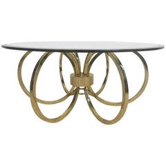 Beautiful Regency Style Brass Ring Table