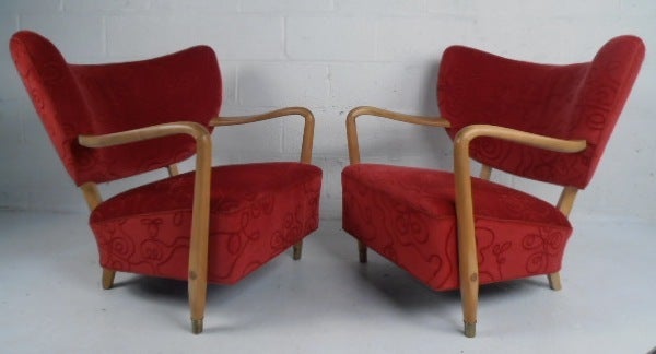 Danish Pair off Mid-Century Easy Chairs