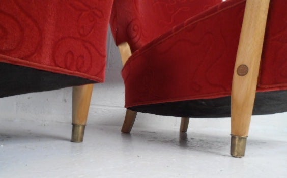 Maple Pair off Mid-Century Easy Chairs