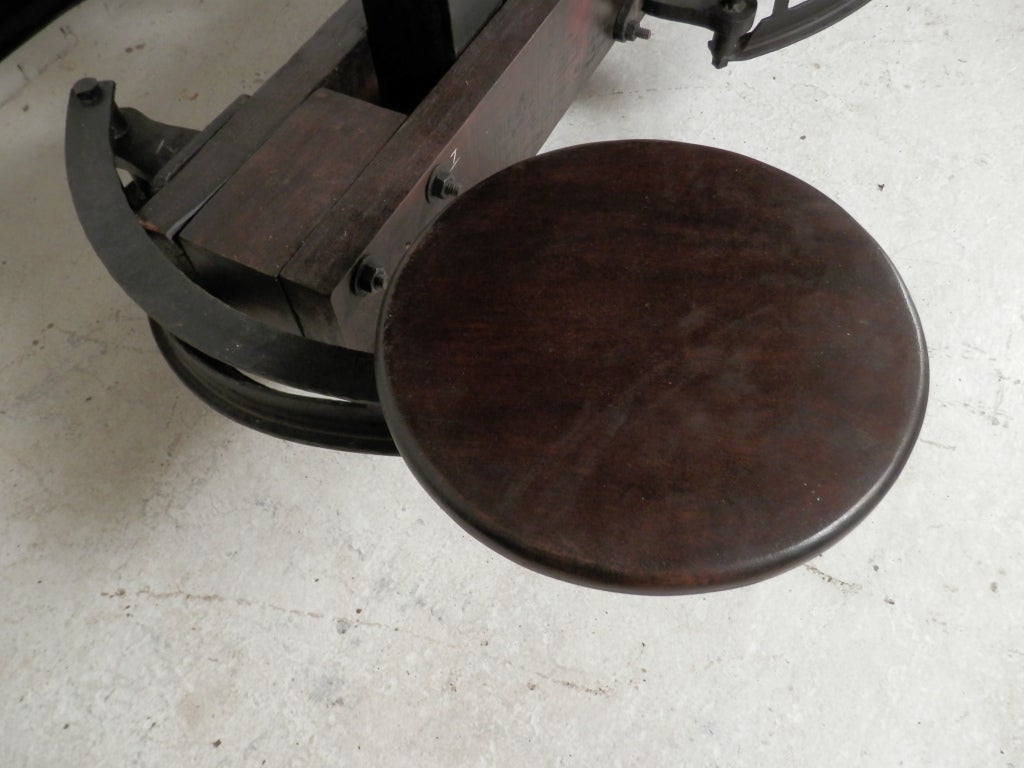 dining table with swing out stools