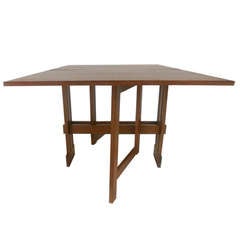Mid-Century Walnut Folding Table