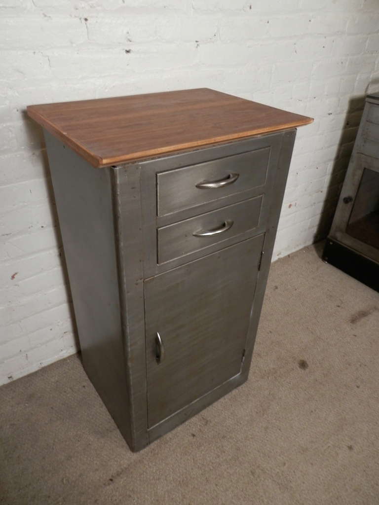 Industrial Restored Mid-Century Metal Table or Cabinet