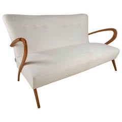 Mid-Century Modern Italian Settee Attributed to Paolo Buffa 8