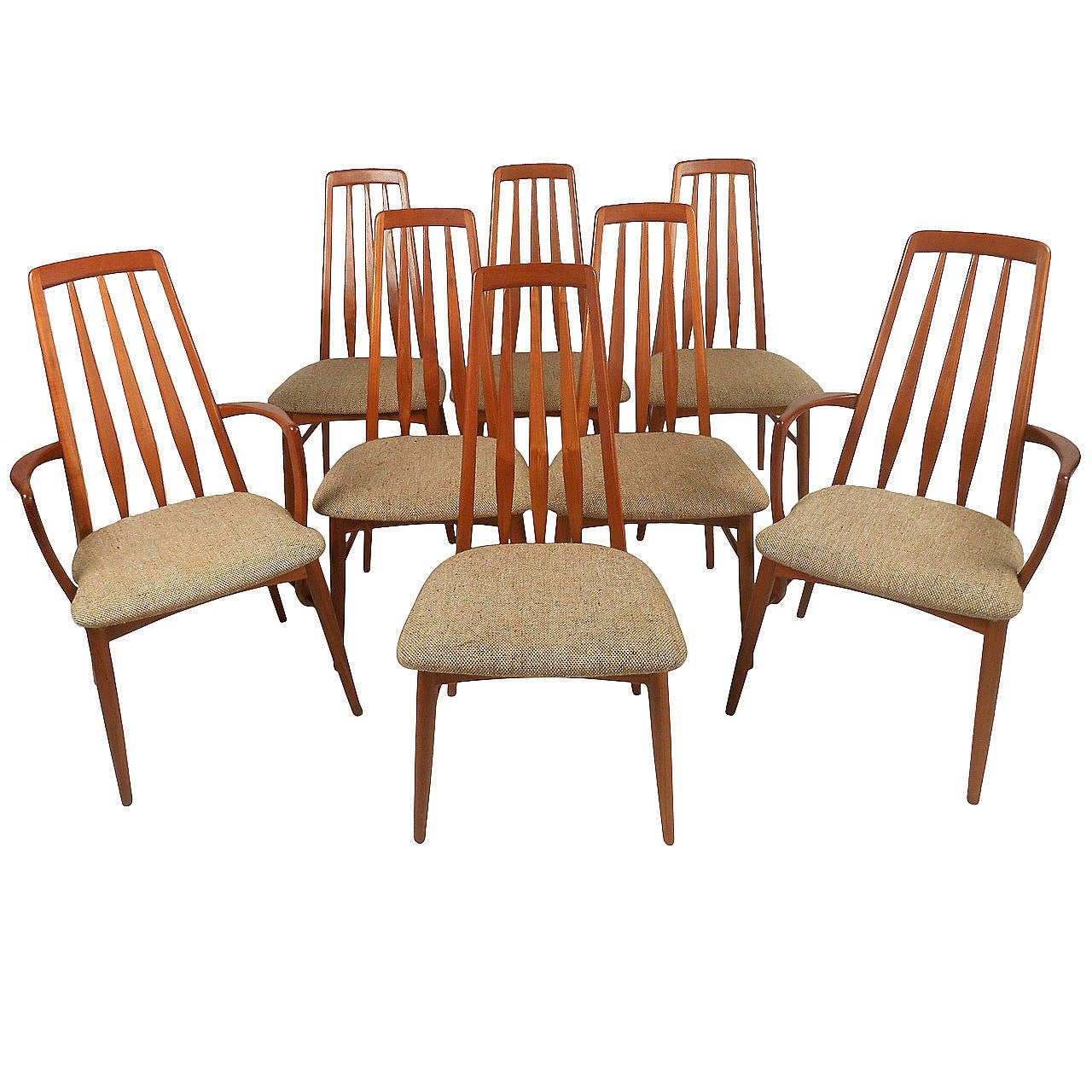 Mid-Century Modern Danish Teak "Eva" Dining Chairs for Hornslet by