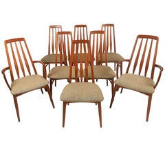 Mid-Century Modern Danish Teak "Eva" Dining Chairs for Hornslet by Niels Koefoed