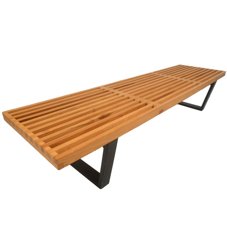 George Nelson Style Slat Bench For Sale At 1stdibs