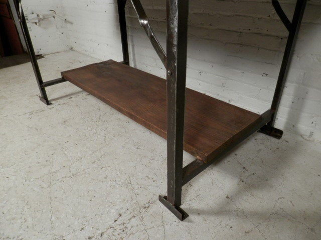 Cast Iron Industrial Wood Top Table 1