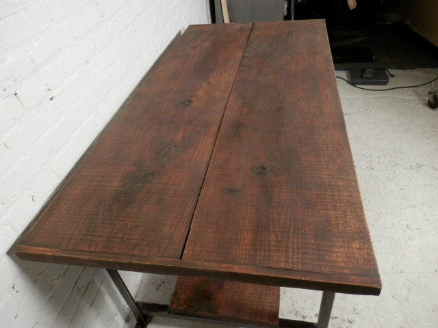 Cast Iron Industrial Wood Top Table 2