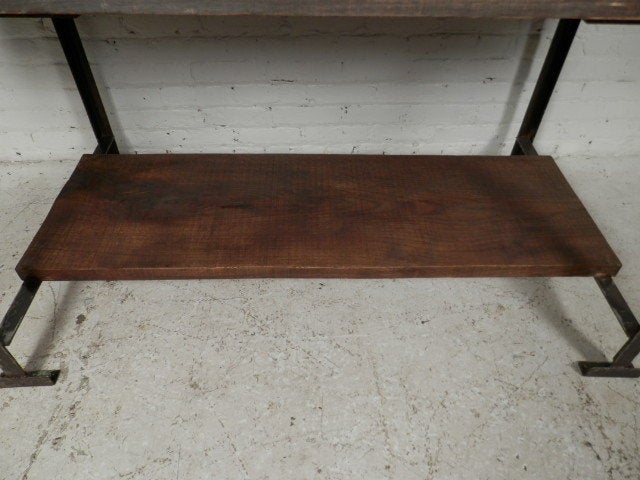 Cast Iron Industrial Wood Top Table 5