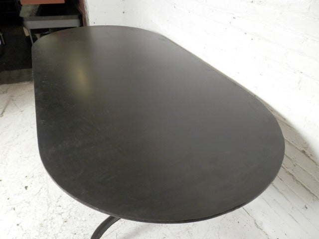 20th Century Sleek Industrial Age Style Iron Table