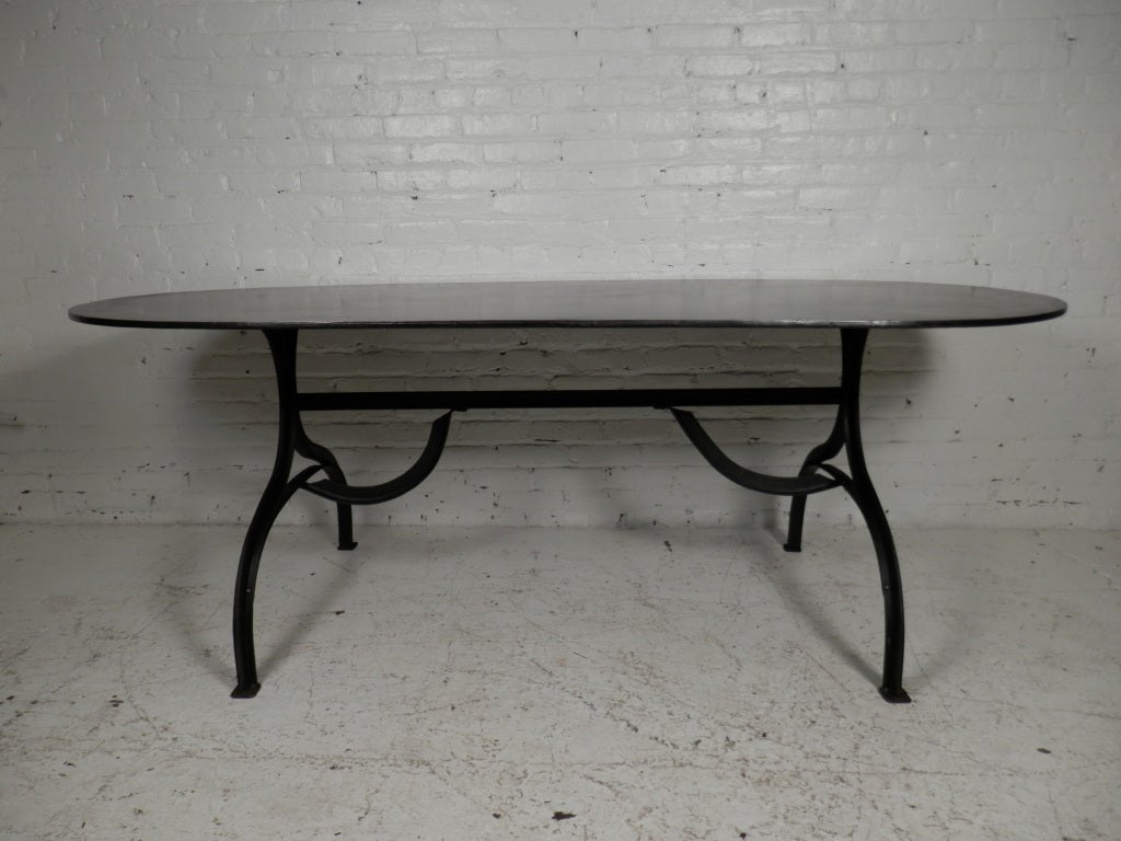 Sleek Industrial Age Style Iron Table 2
