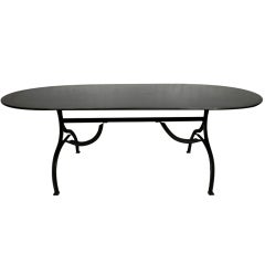Sleek Industrial Age Style Iron Table