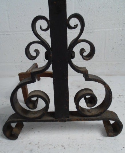 American Antique Cast Iron Andirons