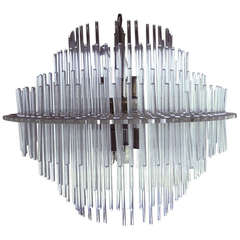 Cascading Glass Chandelier By Gaetano Sciolari For Lightolier