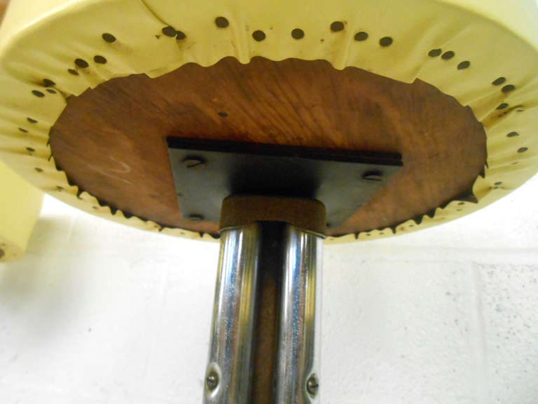 Set of Vintage MidCentury Modern Vinyl and Chrome Counter Bar Stools