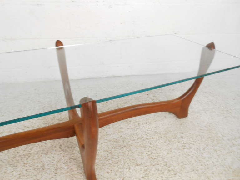 Adrian Pearsall Style Mid-Century Modern Coffee Table In Good Condition For Sale In Brooklyn, NY