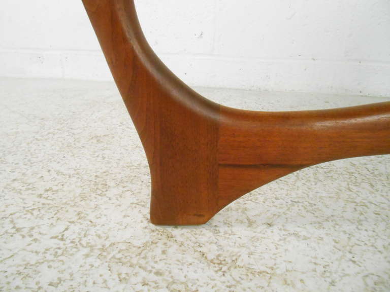 Walnut Adrian Pearsall Style Mid-Century Modern Coffee Table For Sale