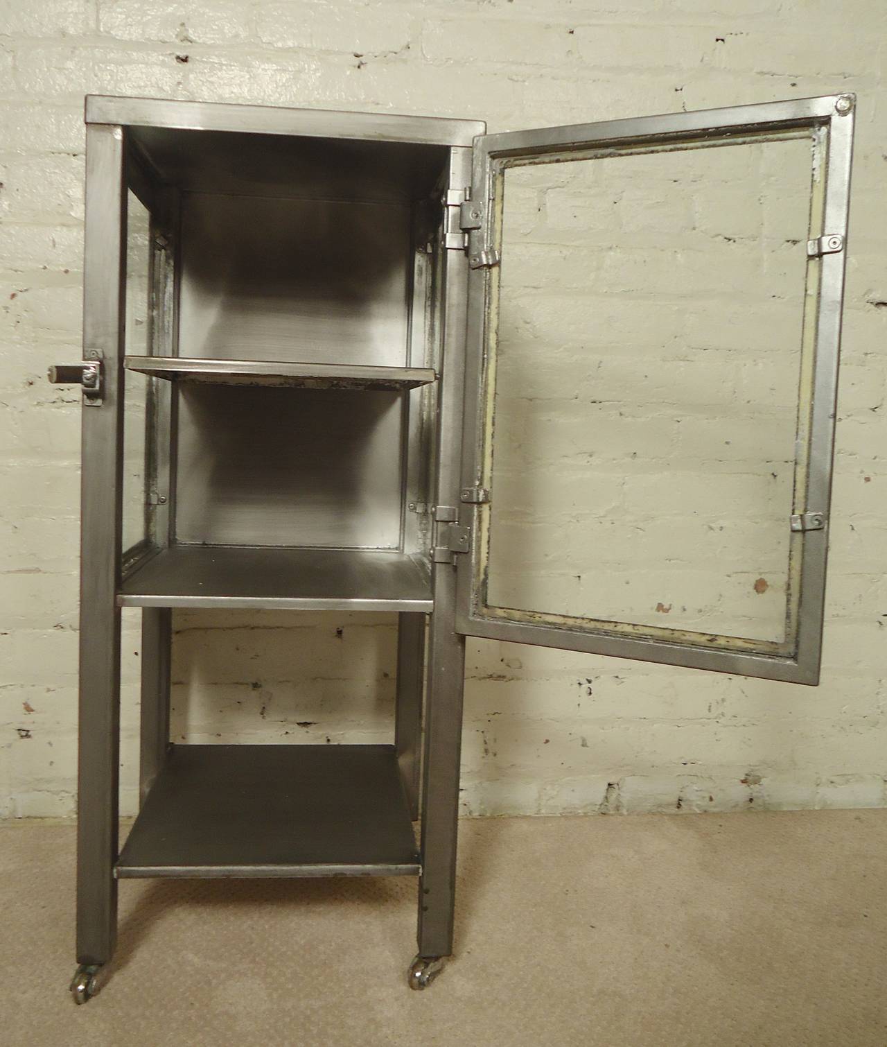 Unique Industrial Glass Cabinet 1