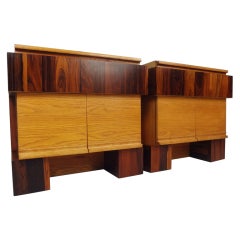 Pair of Rosewood 
Oak Night Stands
