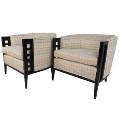 Barrel Back Upholstered Armchairs 4